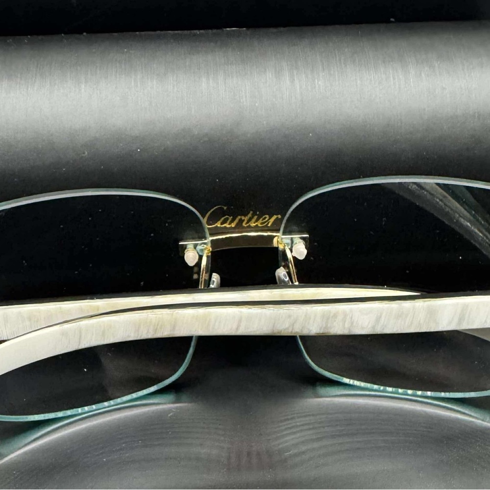 Cartier Men's Glasses in Gold and Silver